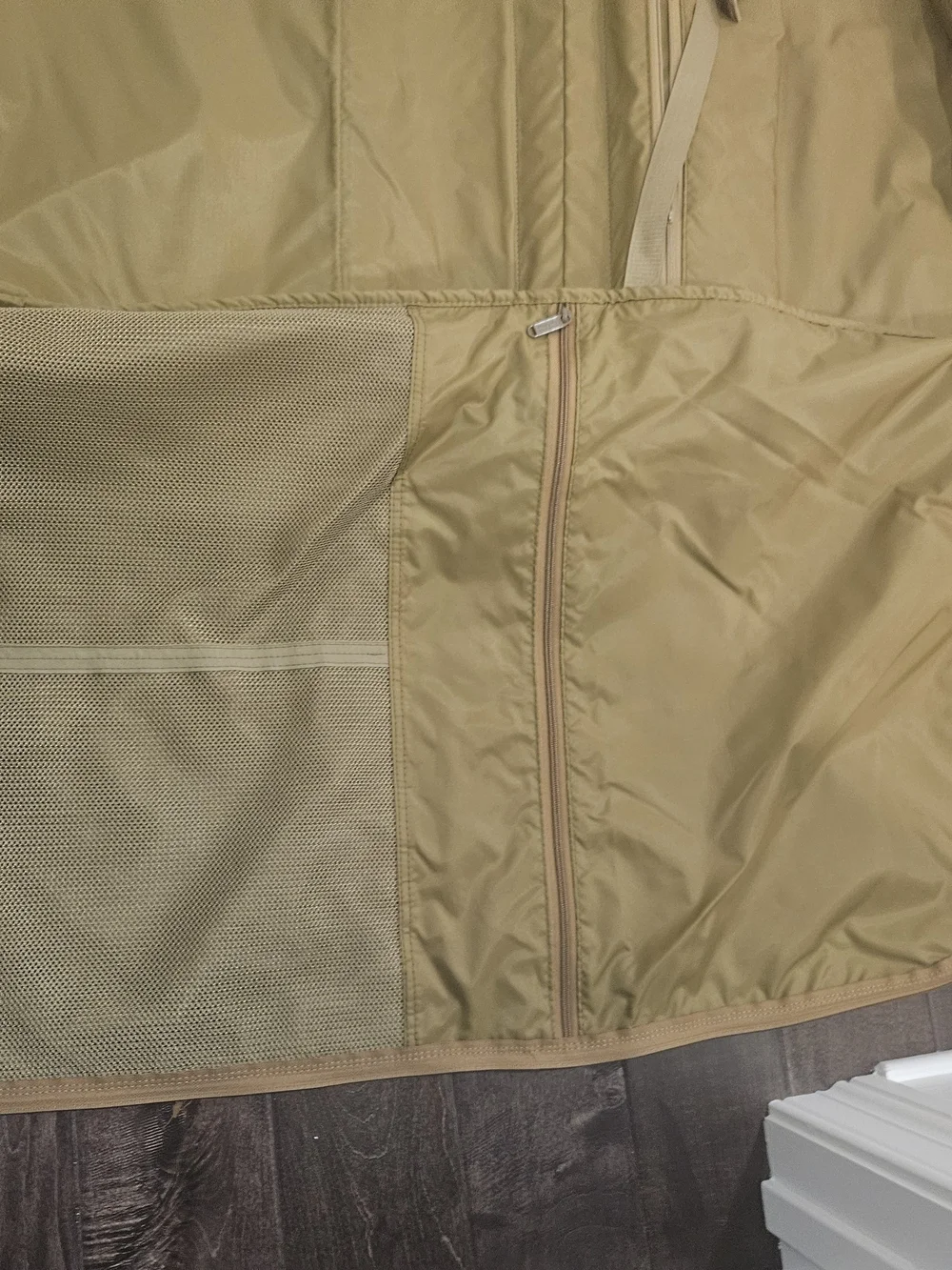 Men's Vintage Hartman Tweed Travel Garment Bag with Tan Leather Trim